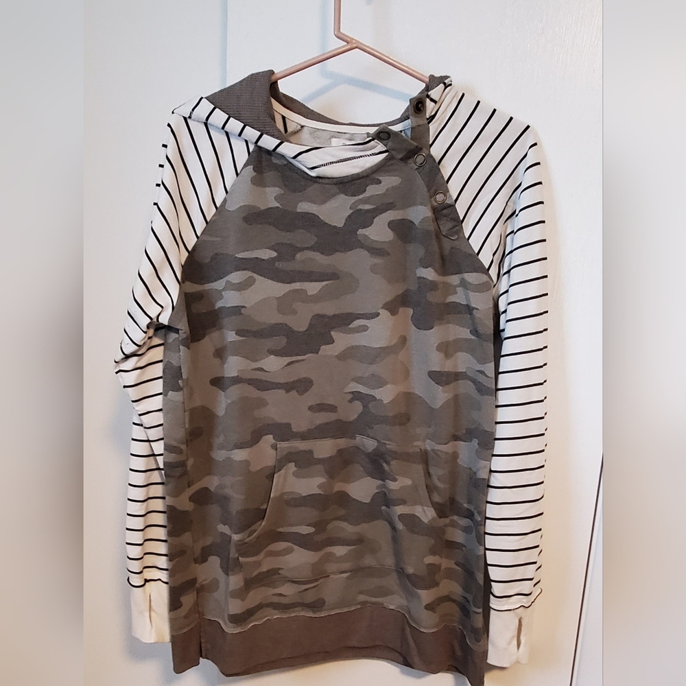 Camo & Stripes Hoodie
